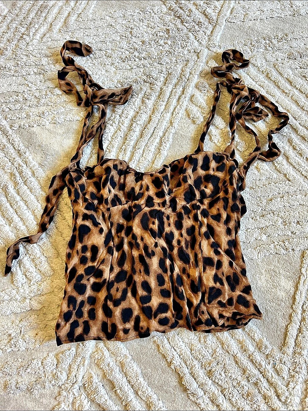 Reformation Ellora Top Leopard Print Size 2
